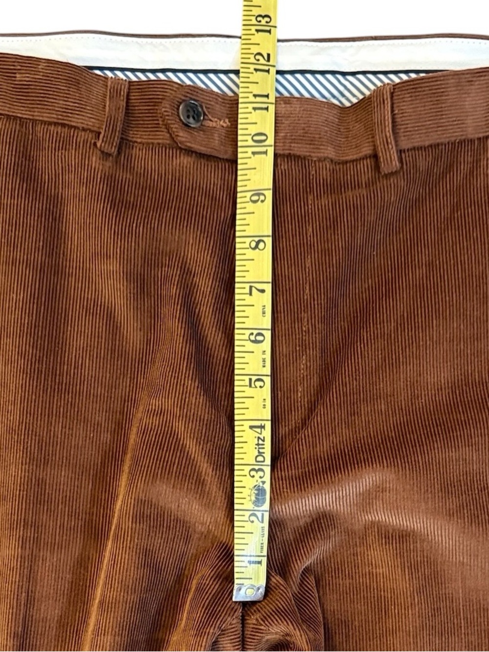 Lauren Ralph Lauren Chestnut Brown Corduroy Flat Front Trouser Pants 38x32 - Picture 11 of 14